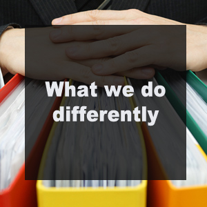 What we do differently